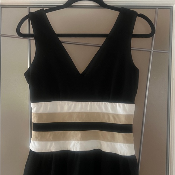 Diane Von Furstenberg Fit & Flare Rossa Dress Color-Block Waistband Y2K size 4 - Picture 3 of 9